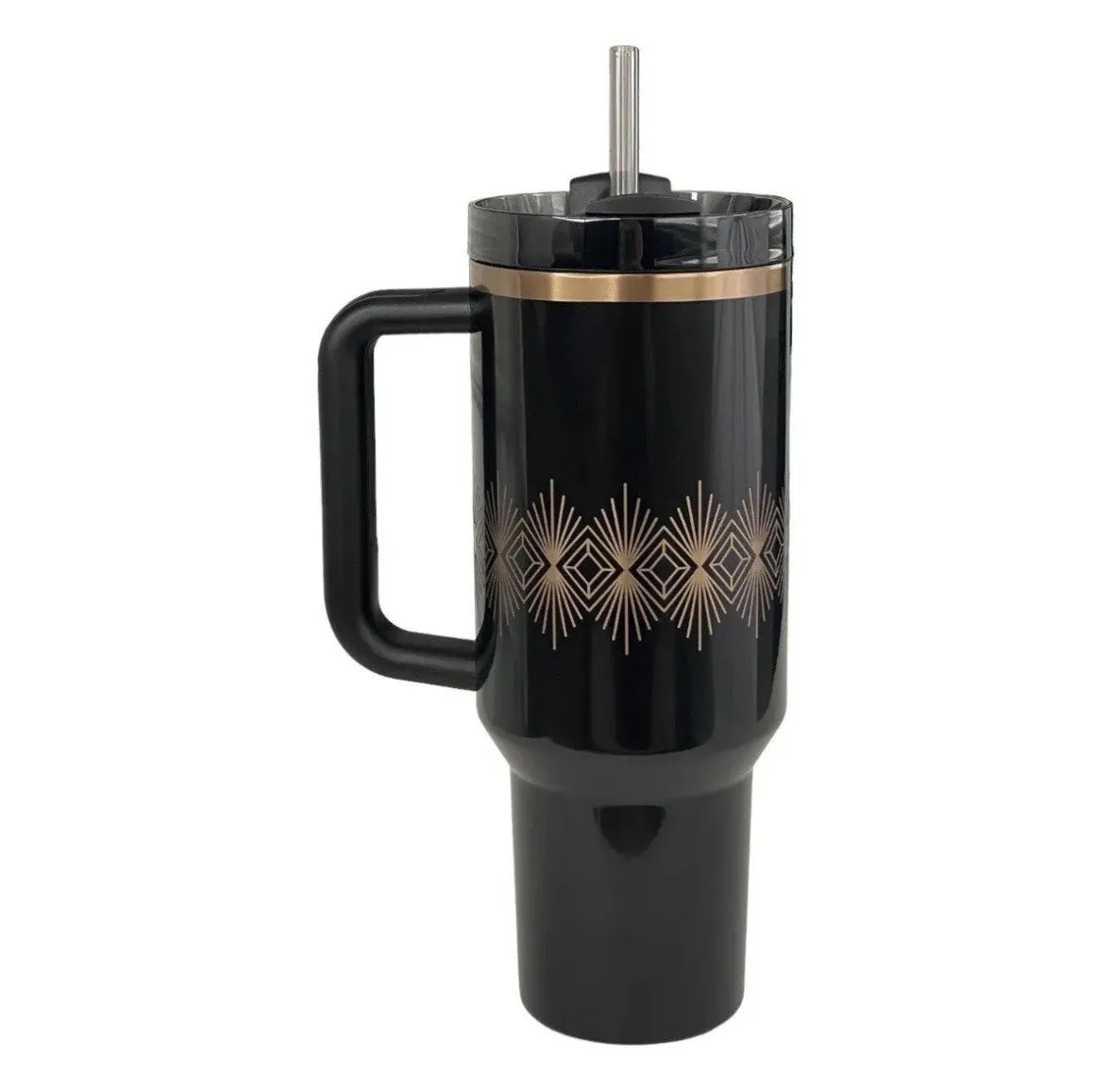 Stanley Deco Collection Quencher H2.0 FlowState™ Tumbler | 40 OZ Black Gloss